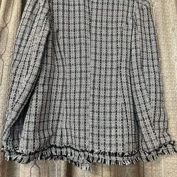 NOBL Ladies Size lg Black And White Blazer - Picture 6 of 6